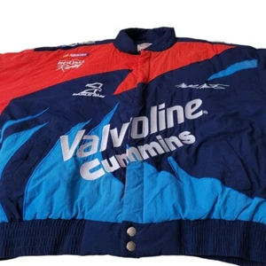 Vintage Mark Martin 6 NASCAR Valvoline Racing Jacket XXL Cummins Hong Kong Flame - Picture 1 of 22