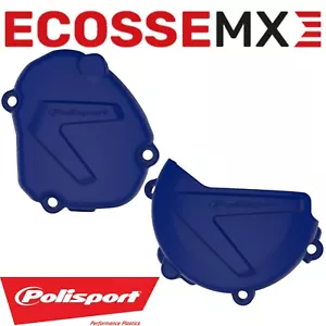 Yamaha YZ125 2005-2021 Polisport Clutch & Ignition Cover Protectors Blue - Picture 1 of 7