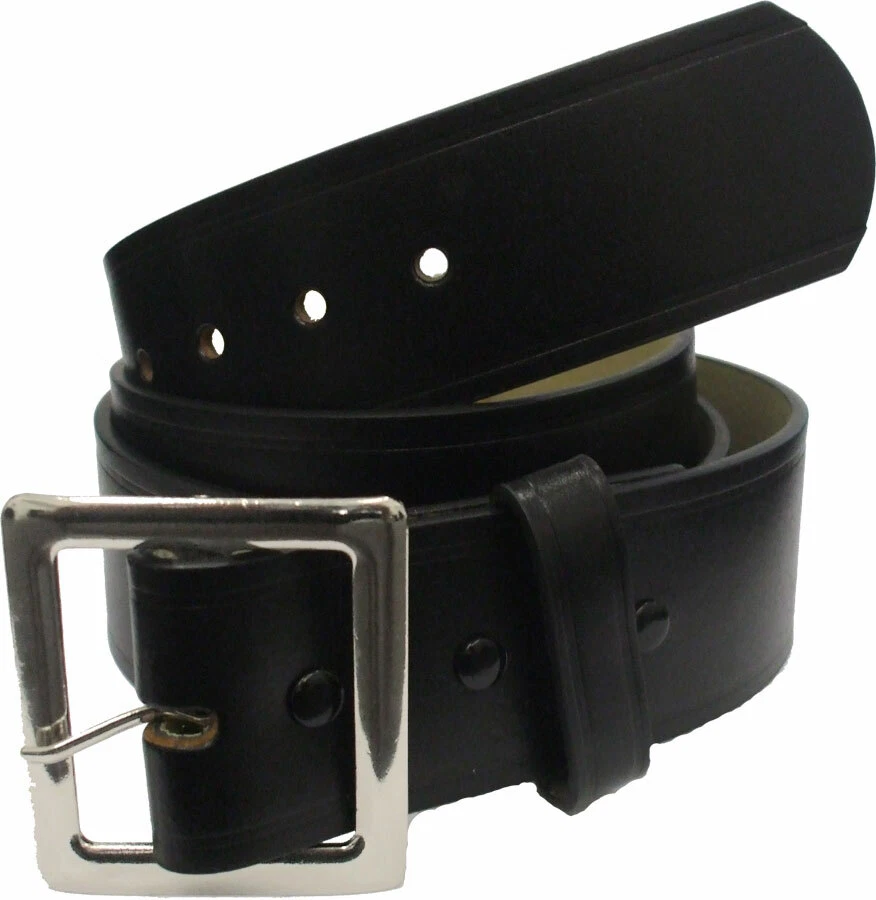 Rothco 4232 1 3/4'' Bonded Leather Garrison Belt 30 TO 54 - Black With Chrome BLACK 40