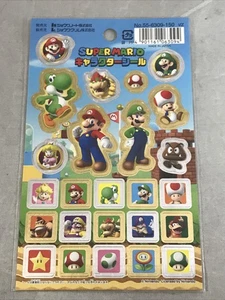Hoja de pegatinas de personajes SUPER MARIO de colección sellos japoneses hoja única de 25 - Imagen 1 de 10