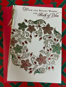 Hallmark Christmas Card with Envelope ~Warm and Bright wishes for Both of You - Picture 1 of 2