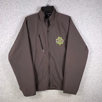 Port Authority Large Soft Shell Jacket Gray CSI Las Vegas Crew 12 Fleece Lined - Image 1 of 4