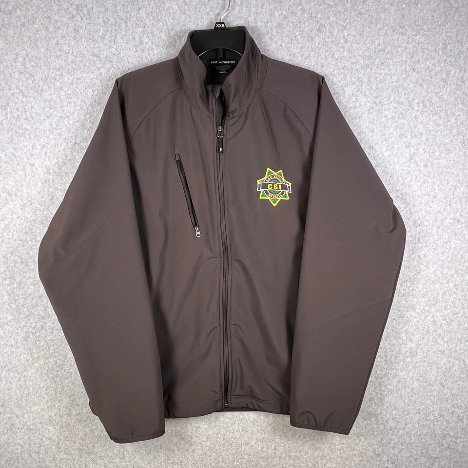 Куртка мягкая Port Authority большая серая CSI Crew 12 с флисовой подкладкой - Изображение 1 из 4