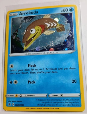 Pokémon TCG ARROKUDA SWSH093 Black Star PROMO 2021 Sword & Shield Hologram Card - Image 1 of 2