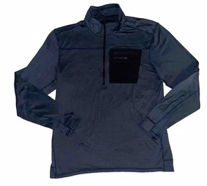 Warroad Shirt Mens Large Blue Hockey 1/4 Zip Performance Base Layer Long Sleeve - Picture 1 of 11