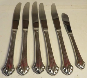7 Dinner Knives Hollow Gorham QUINTETTE China Stainless 9-1/8" + Butter Knife - Picture 1 of 9
