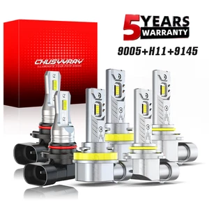 For Ford F150 2015-2020 6500K white LED Headlight Hi/Lo Beam + Fog Light Bulb - Picture 1 of 24