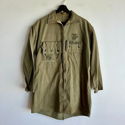 WWII USMC Marine Corps Paramarine 1st Pattern Smock Original HBT - Image 1 of 4