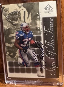 Kevin Faulk 2000 SP Authentic Sign of the Times Autograph New England Patriots - Picture 1 of 2