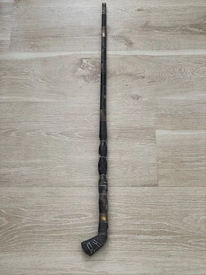 Antique Bovine Horn Walking Stick with Brass Collar - Image 1 of 2