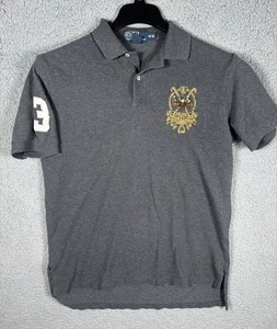 Ralph Lauren Poloshirt Herren Medium Grau Triple Pony Crest Freizeit Outdoor - Bild 1 von 9