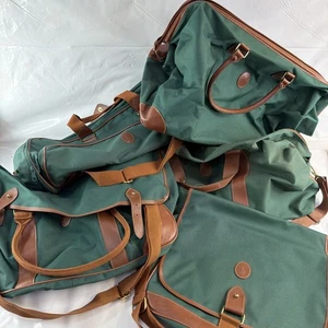 Seltenes komplettes Polo Ralph Lauren grün Canvas Overnight Duffle Bag Set 5 Stück - Bild 1 von 23