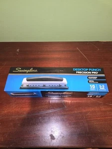 Swingline 10-Sheet Two-to-Three Hole Punch 9/32" Holes Precision Pro Desktop - Picture 1 of 8