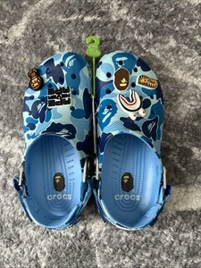 Bape x Crocs Classic ABC Camo Blue Clog - M8/W10 IN HAND FAST SHIP - Bild 1 von 8