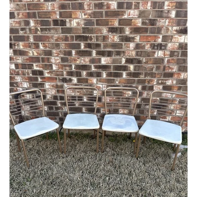 4 sillas plegables vintage Hamilton Cosco “Fashionfold” con patas de puerta de alta resistencia Foto 1 de 4