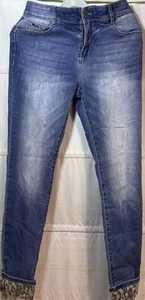 Coco + Carmen Jeans Stretch Denim Bauchdeckenstraffung Leopardenmuster Bündchen Damen Medium - Bild 1 von 14