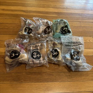 Taco Bell Chihuahua Hund Lot 7 Vintage Neu & Versiegelt in Original Kunststoff  - Bild 1 von 8