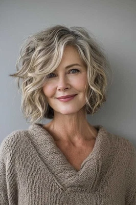 Ash Brown Golden Blonde Mixed Bob Wave Wig 100% Human Hair Wigs Lace Front Wigs - Image 1 of 3