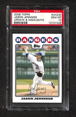 2008 TOPPS UPDATE & HIGHLIGHTS #UH230 JASON JENNINGS PSA 10 GEM-MT 14147228  - Image 1 of 3