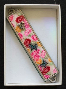 Pewter Mezuzah Case 10cm with various colors - Picture 1 of 9