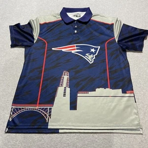 NEW ENGLAND PATRIOTS NFL TEAM APPAREL POLO GOLF SHIRT SIZE 2XL 2-SIDED LOGO - Picture 1 of 9