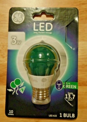 GE LED Green 3W Party Bulb - NIP - Image 1 of 2