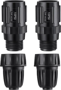 4 Pcs 45 PSI Drip Irrigation Pressure Regulator Faucet Adapter Kit, 2 Pcs 3/4" F - Picture 1 of 7