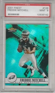 🏈 Freddie Mitchell PSA 9 como nuevo RC 2001 Topps Finest # 128 Eagles - Imagen 1 de 1