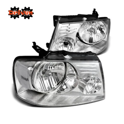04-08 Ford F150 Camión Harley Iluminación SVT Cromo Carcasa Faro Marca Transparente LT Foto 1 de 2