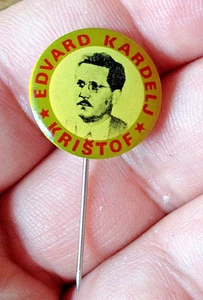 EDVARD KARDELJ - WWII Partisan Communist Antifa Peoples Hero of Yugoslavia pin - Picture 1 of 3