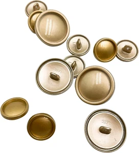 12Pcs Gold Antique Blazer Button Set,Retro round Shank Button for Men Women Clot - Picture 1 of 2