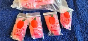 1212 (1/2"X1/2") Pink Color Apple Brand Bags Mini Zip Lock Baggies 1000 - Picture 1 of 3
