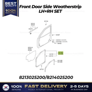 ⭐Genuine⭐ Front Door Side Weatherstrip LH RH SET for Hyundai Accent - Picture 1 of 1