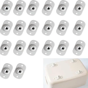 20 Pcs Mini Swivel Casters Wheels,360 Degree Rotating Casters,Self Adhesive C... - Picture 1 of 12