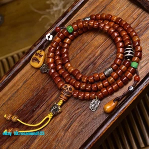 108 cuentas budistas, cuentas de oración, múltiples bucles, pulsera, accesorio de ágata - Imagen 1 de 5
