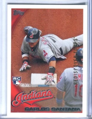 Carlos Santana 2010 Topps Update Rookie Card Buyback Gold Rediscover Stamp SSP - Image 1 of 2