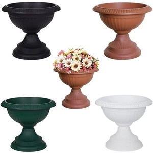 Griechischer Urnenpflanzer Pflanze Blumentopf Korb Rund Kunststoff Haus Garten Terrasse 42cm - Bild 1 von 11