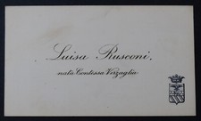 NOBILITY LUISA RUSCONI MATA CONTESSA VERZAGLIA visit card 11