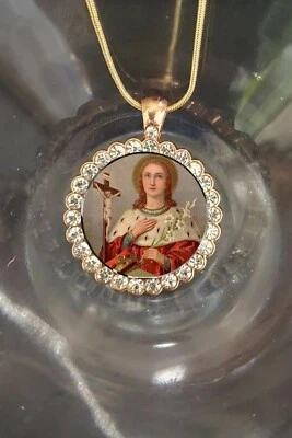 Collar San Casimiro de Polonia oro rosa bling pedrería con caja de regalo Foto 1 de 2