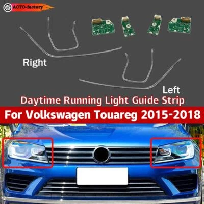 Светодиодная направляющая для фары дневная ходовая полоска для Volkswagen VW Touareg 2015-2018 годов выпуска - Изображение 1 из 4