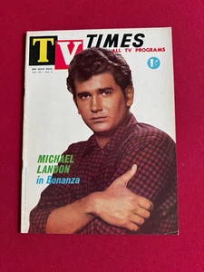 1962, BONANZA, "TV TIMES" Guide (Scarce / Vintage) Michael Landon - Picture 1 of 3