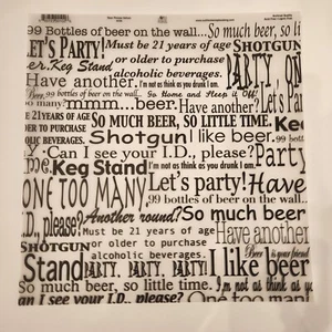 Beer Phrase Party Vellum Scrapbook Paper craft supplies 25 Sheets - Picture 1 of 12