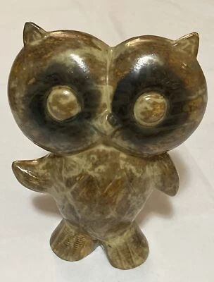 Vintage MCM Ceramic Wide Eyed Owl Figurine Japan 6” - Image 1 of 4