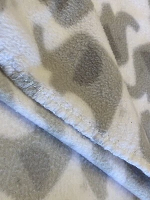 Cutie Pie 蓝色灰色白色大象婴儿毯安全 Lovey 灰色 Bin630 — 第 1/4 张图片