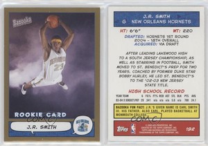 2004-05 Topps Bazooka Gold JR Smith #192 Rookie RC
