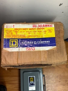 NEW SQUARE D HU361AWKEI HEAVY DUTY SAFETY SWITCH . S3 - Picture 1 of 7