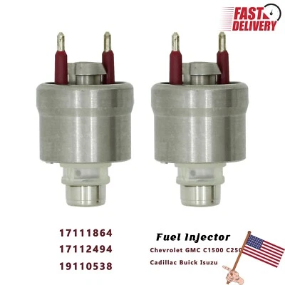 2x Inyector de combustible OEM 17111864 para Chevrolet GMC C1500 C2500 Cadillac Buick Isuzu Foto 1 de 4
