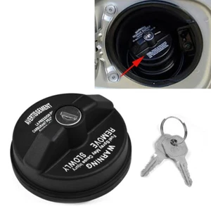 Gas Fuel Cap W/2 KEY Fit Chrysler Jeep Dodge 2001-2016 Black 05278655AB - Picture 1 of 14