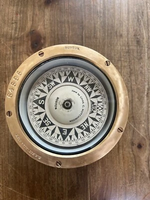 E.S. Brújula de barco Ritchie & Sons Boston caja náutica 1925 Foto 1 de 4