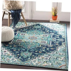 Mark&Day Area Rugs, 5x8 Metz Traditional Area 7'9" x 5'3" (Rectangular) Teal - Picture 1 of 7